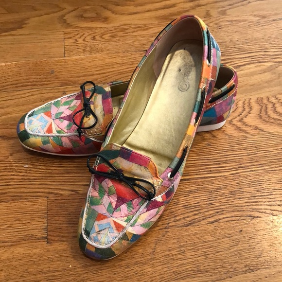 ICON Shoes Icon Wearable Art Loafer In Paul Klee Design Size 9